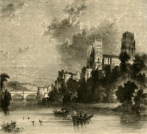 Katedra w Durham z południowego zachodu, 1898. autorstwa Unbekannt