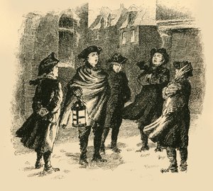W miesiącach zimowych wysyłano uczonych, by śpiewali na ulicach, 1907. autorstwa Unbekannt