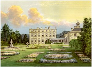 Dytchley House, Oxfordshire, dom wicehrabiego Dillona, ok. 1880 r. autorstwa Unbekannt