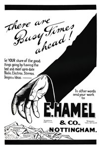 Reklama E. Hamel & Co. - Przed nami pracowity czas!, 1919 autorstwa Unbekannt
