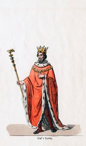 Earl of Surrey, projekt kostiumów do sztuki Szekspira, Henryk VIII, XIX w. autorstwa Unbekannt