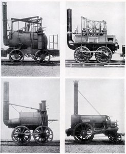 Wczesne lokomotywy, XIX w., ok. 1920 autorstwa Unbekannt
