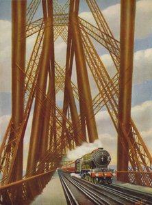 Ekspresowe wschodnie wybrzeże przechodzące przez most Forth, 1926 autorstwa Unbekannt