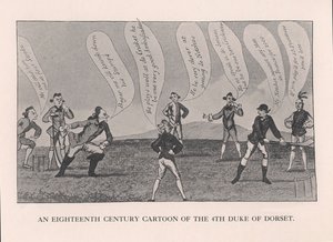Edward Sackville 1591-1652, 4. książę Dorset, gra w krykieta, XVIII wiek 1912 autorstwa Unbekannt