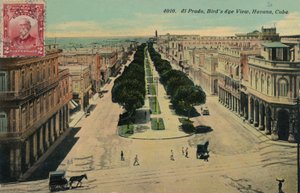 El Prado, widok z lotu ptaka, Hawana, Kuba, 1911 autorstwa Unbekannt