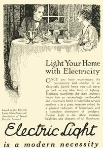 Światło elektryczne to współczesna konieczność, 1920. autorstwa Unbekannt