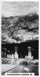 Jaskinie Elephanta, Bombaj, Indie, ok. 1925 r. autorstwa Unbekannt