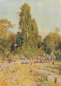 Teak palący słonie, 1924 autorstwa Unbekannt