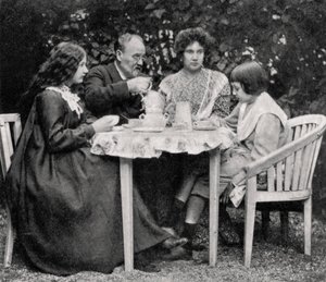 Emile Zola, francuski powieściopisarz, z rodziną, 1899 autorstwa Unbekannt