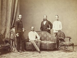 Cesarz Franciszek Józef I z Austrii z braćmi, 1864. autorstwa Unbekannt