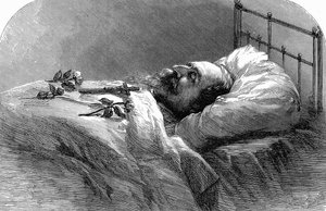Cesarz Francji Napoleon III na łożu śmierci, 1873. autorstwa Unbekannt