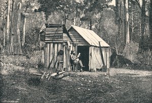 Obóz australijskich dzikich lokatorów, 1896 autorstwa Unbekannt