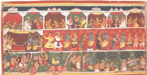 Spotkania w Mathurze: Strona z rozproszonej Bhagavata Purany..., ca. 1700. autorstwa Unbekannt
