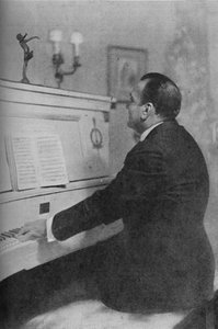 Enrico Caruso – słynny włoski tenor przy fortepianie, ok. 1925 r. autorstwa Unbekannt