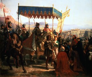 Wejście Karola VIII do Neapolu, 12 maja 1495 XIX wiek autorstwa Unbekannt