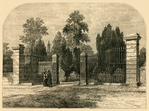 Wejście na cmentarz Brompton, ok. 1876 r. autorstwa Unbekannt