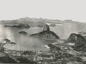 Wejście do zatoki ze szczytu Corcovado, Rio de Janeiro, Brazylia, 1895. autorstwa Unbekannt