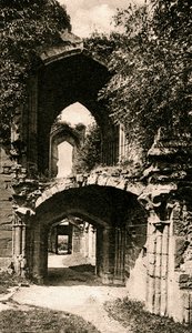 Wejście do sali bankietowej, zamek Kenilworth, Warwickshire, początek XX wieku autorstwa Unbekannt