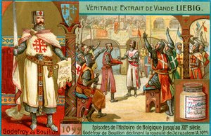 Epizody w historii Belgii do XIII wieku: Godfrey z Bouillon, ok. 1900 autorstwa Unbekannt