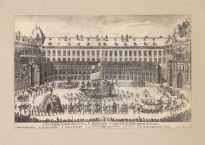 Balet jeździecki na dziedzińcu wiedeńskiego Hofburga ..., 1667. autorstwa Unbekannt