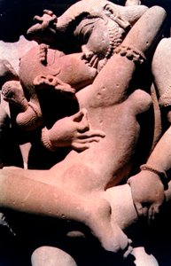 Rzeźba erotyczna, świątynia hinduska, Khajuraho, Indie, 950 - 1050