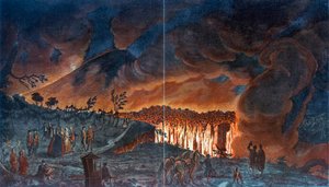 Erupcja Wezuwiusza, 1776 autorstwa Unbekannt