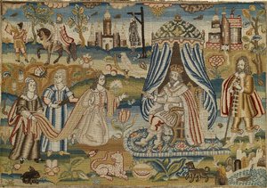 Estera i Aswerus, od połowy do końca XVII wieku autorstwa Unbekannt