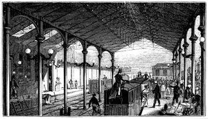 Euston Station, londyński pętla Londynu i Birmingham Railway, 1840 autorstwa Unbekannt