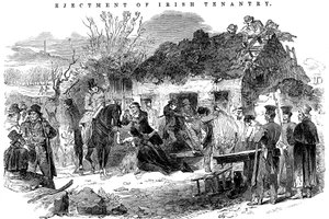 Wysiedlona irlandzka rodzina chłopska, 1848 autorstwa Unbekannt