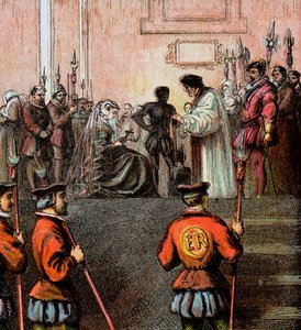 Egzekucja Marii Królowej Szkotów, 1587, ok. 1850 autorstwa Unbekannt