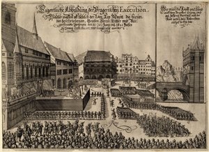 Egzekucja 27 przywódców protestanckich na Rynku Starego Miasta w Pradze w dniu 21 czerwca 1621 r. 1621 autorstwa Unbekannt
