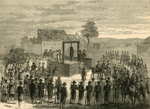 Egzekucja Lorda Ferrersa w Tyburn, 1760, c1876. autorstwa Unbekannt