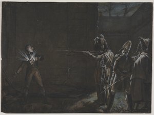 Egzekucja księcia dEnghien, 21 marca 1804 r. 1870. autorstwa Unbekannt