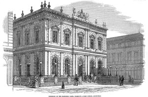 Widok zewnętrzny Banku Narodowego, Glasgow, Szkocja, c1850 autorstwa Unbekannt