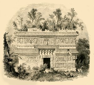 Fasada Rodzimego Pałacu na Jukatanie, 1890. autorstwa Unbekannt