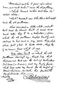 Faksymile napisu w kopii The Pickwick Papers, 1839 1912 autorstwa Unbekannt