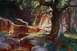 „Fafner w swojej jaskini”, 1906 autorstwa Unbekannt