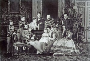 Portret rodzinny cara Rosji Aleksandra II, lata 60. XIX wieku autorstwa Unbekannt