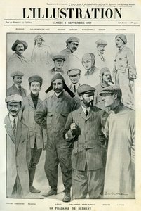 Słynni lotnicy, okładka Ilustracji, 4 września 1909 autorstwa Unbekannt