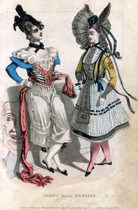 Suknie balowe na bal, 1830 autorstwa Unbekannt