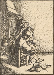 Ojciec karmi swoje dziecko, 1610-85. autorstwa Unbekannt