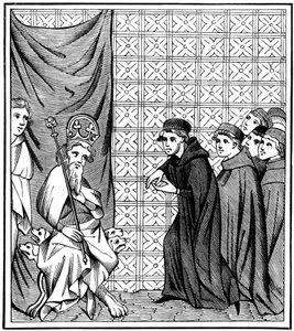 Stypendyści Uniwersytetu Paryskiego przemawiający do cesarza Karola IV 1316-1378 w 1377 1849 autorstwa Unbekannt