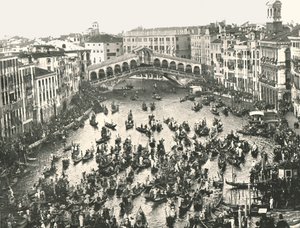 Fete Day nad Canal Grande, Wenecja, Włochy, 1895. autorstwa Unbekannt