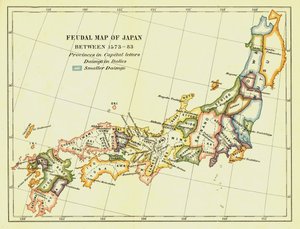 Feudalna mapa Japonii w latach 1573 -83, 1903. autorstwa Unbekannt