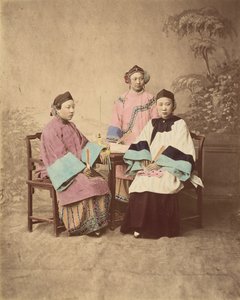 Dziewczyny z Lanxchow, lata 70. XIX wieku. autorstwa Unbekannt
