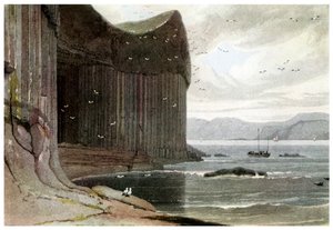 Jaskinia Fingals, Staffa, Hebrydy Zewnętrzne, Szkocja. 1814 1956 autorstwa Unbekannt