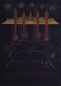 Fajerwerki i iluminacje 10 lutego 1742, połowa XVIII wieku. autorstwa Unbekannt