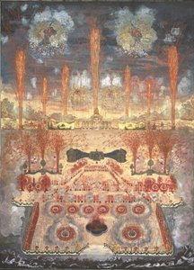Fajerwerki i iluminacje 16 czerwca 1744 w Moskwie, połowa XVIII w. autorstwa Unbekannt