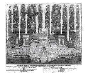 Fajerwerki z okazji koronacji Anny Ioannovny 30 kwietnia 1730 r. 1730 autorstwa Unbekannt