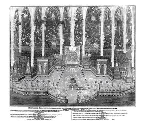 Fajerwerki z okazji koronacji Anny Ioannovny 30 kwietnia 1730 r. 1730 autorstwa Unbekannt